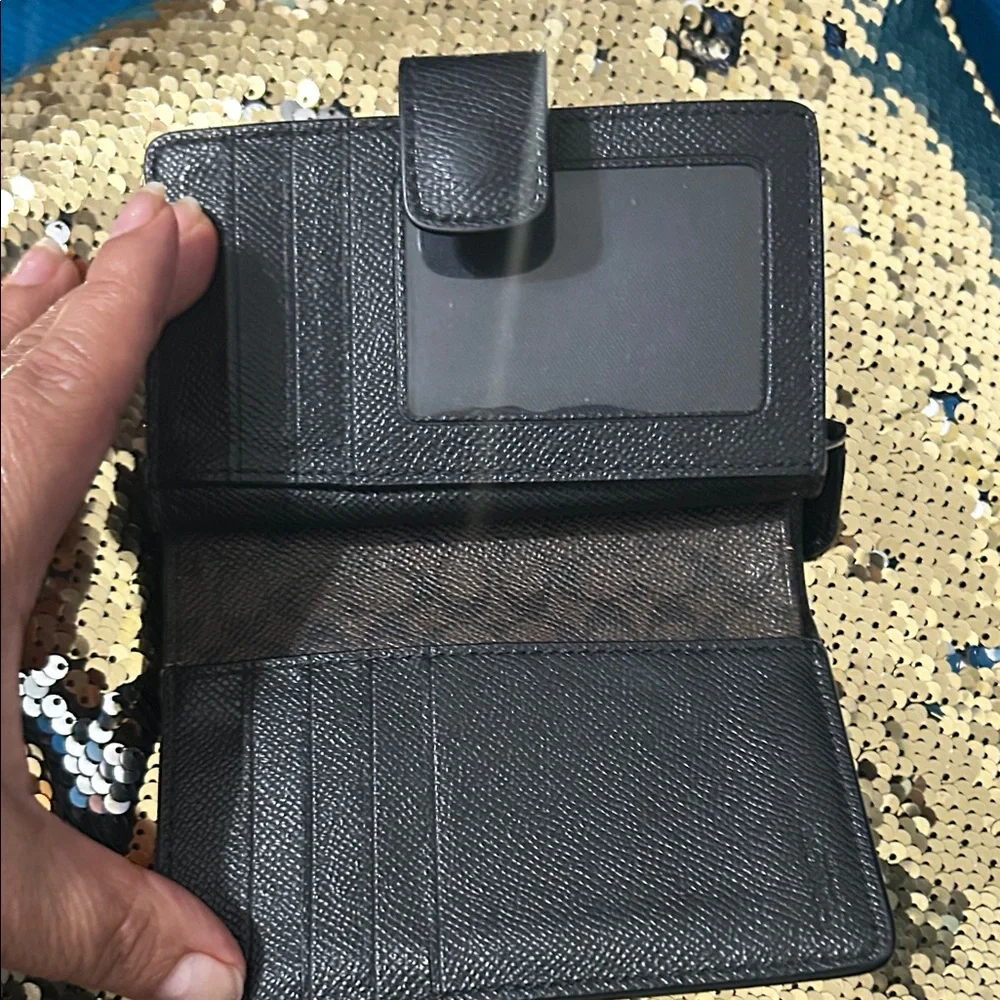 Coach Black Textured Leather Wallet - Picture 4 of 10